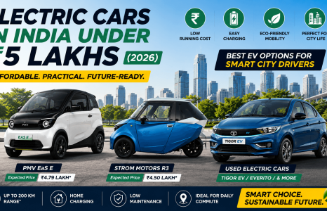 Electric Cars in India Under 5 Lakhs