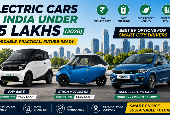 Electric Cars in India Under 5 Lakhs
